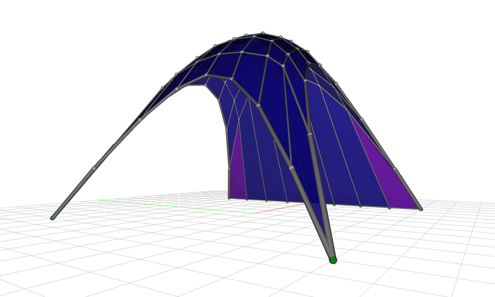Gridshell planarization, planarized but ragged