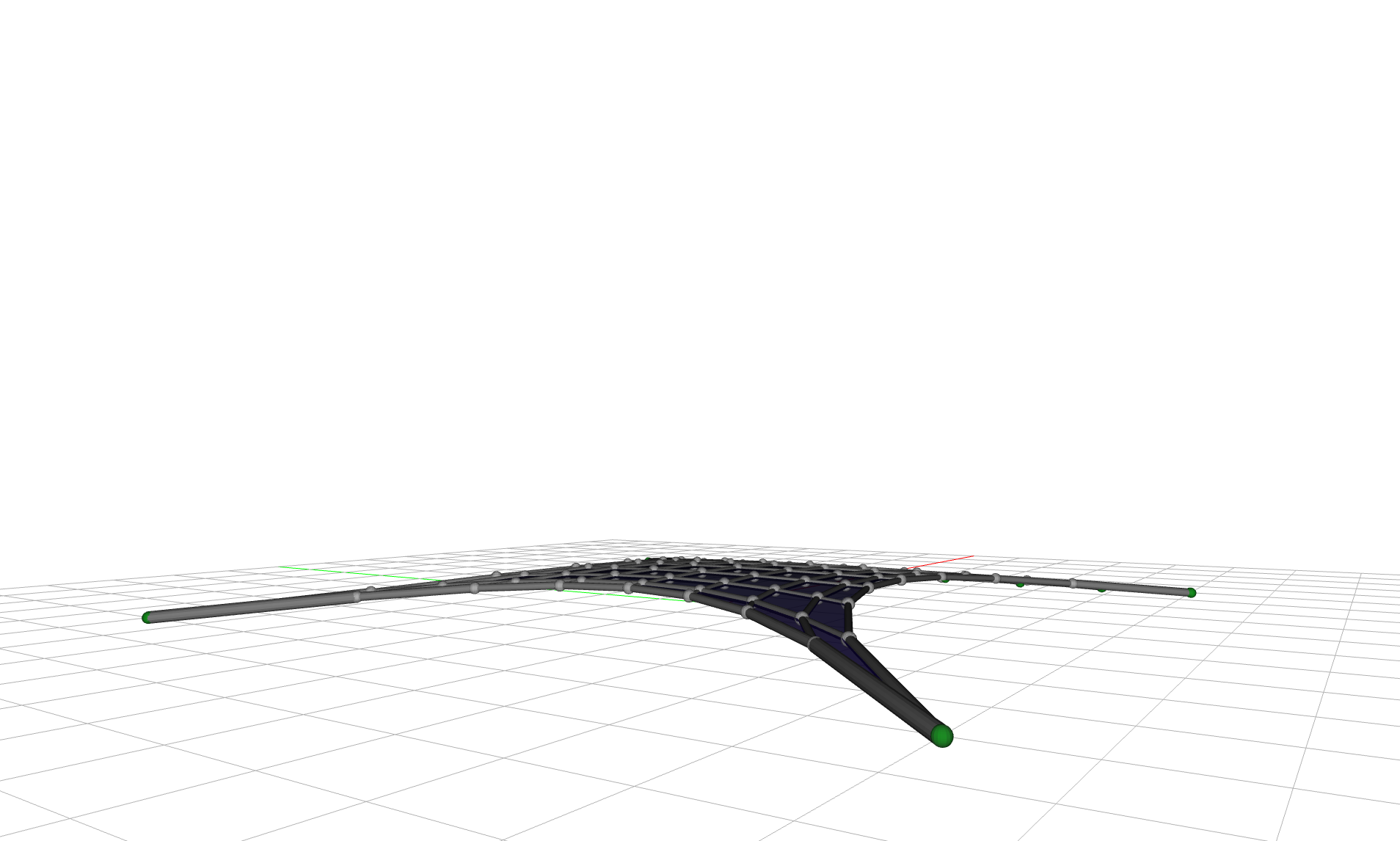 Gridshell planarization, smooth but collapsed